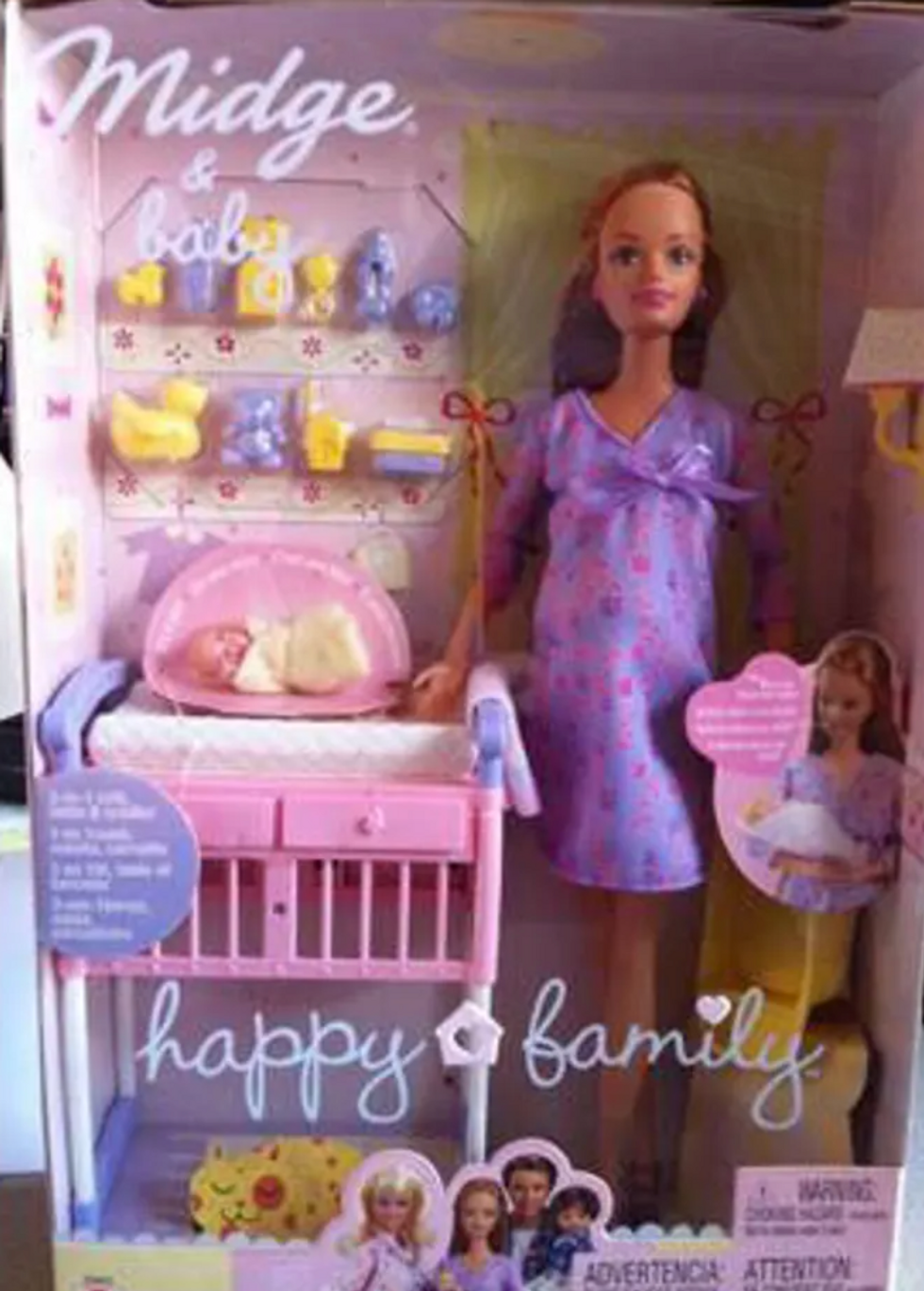 Midge and baby Barbie doll