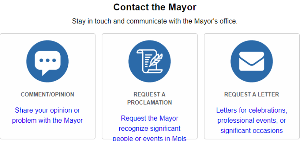 minneapolis mayor contact