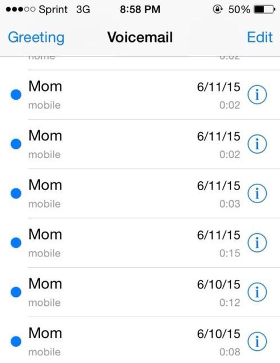 mom voicemail