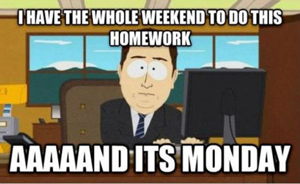 monday homework