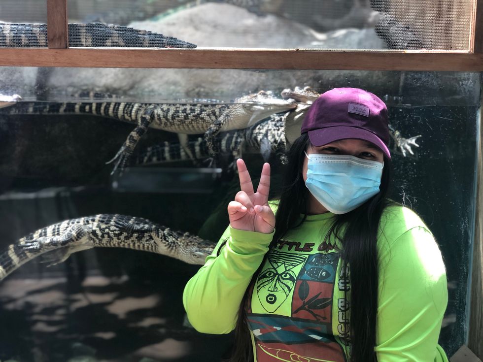 More Classic Peace Sign Posing With Some Crocs