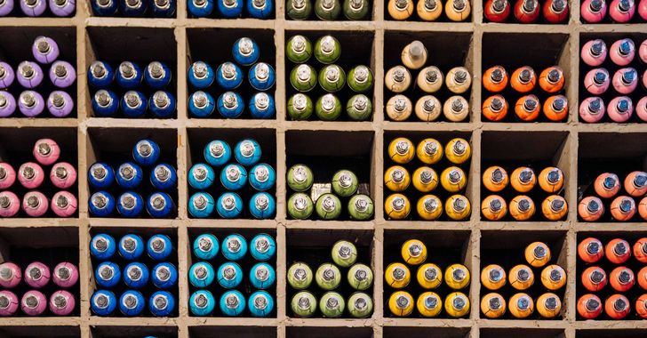 organized color coded container