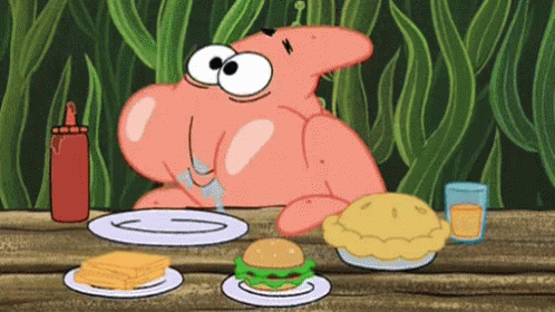 Patrick star eating