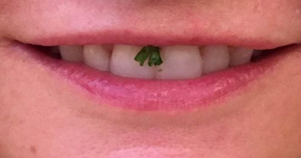 Petty things to wish for your enemy: spinach on your teeth