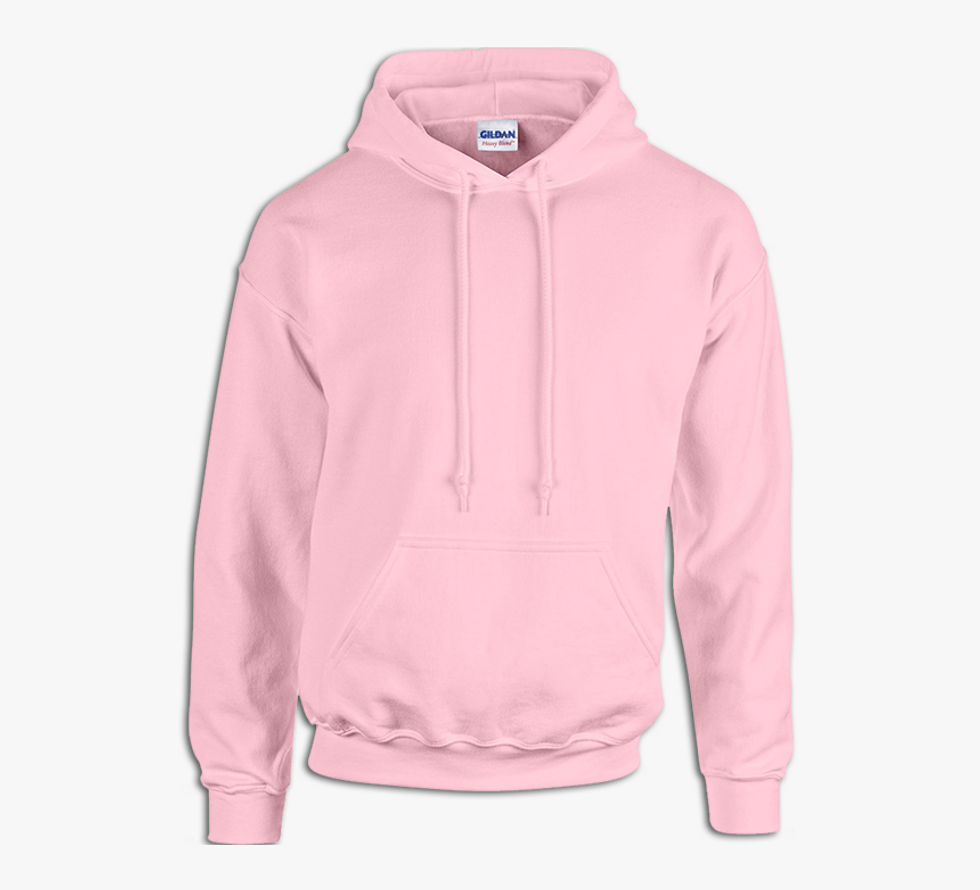Picture of a pink hoodie.