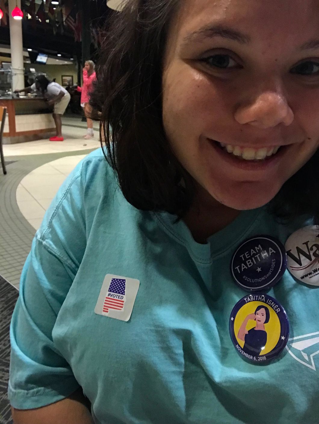 picture of me with an "#voted" sticker