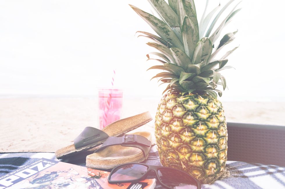 pineapple on the beach