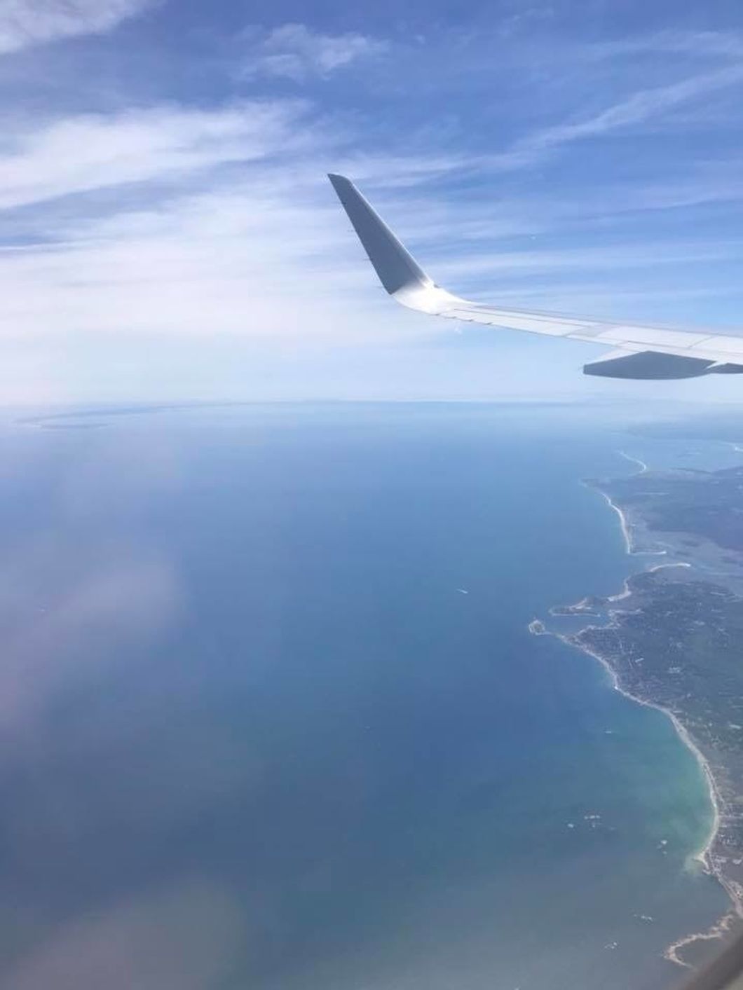 plane over ocean