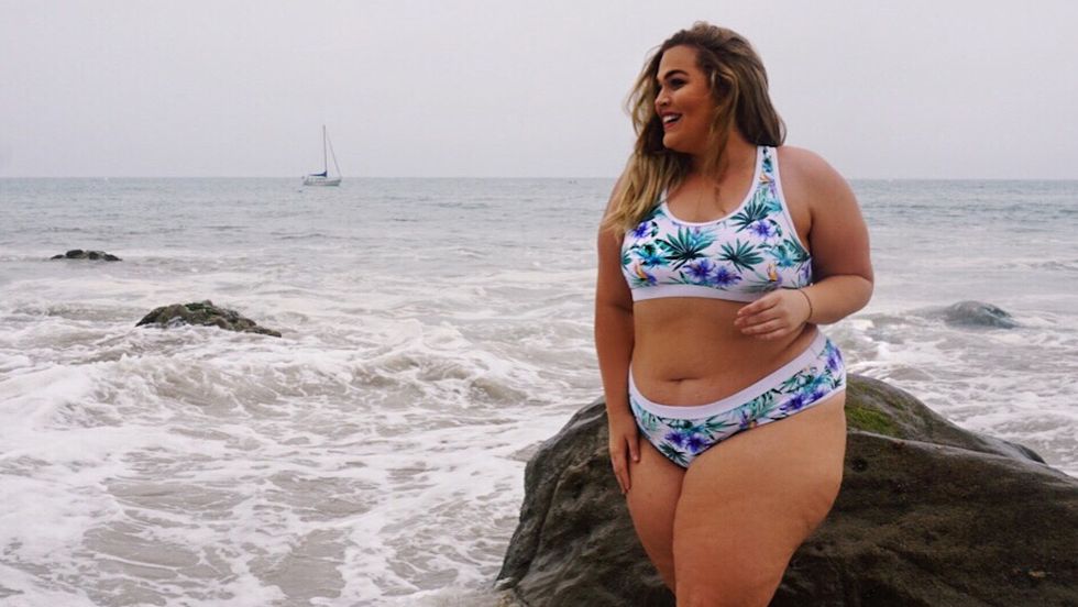 plus sized woman bikini body