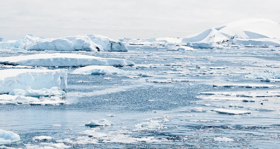 Polar ice caps, Antarctica, frozen