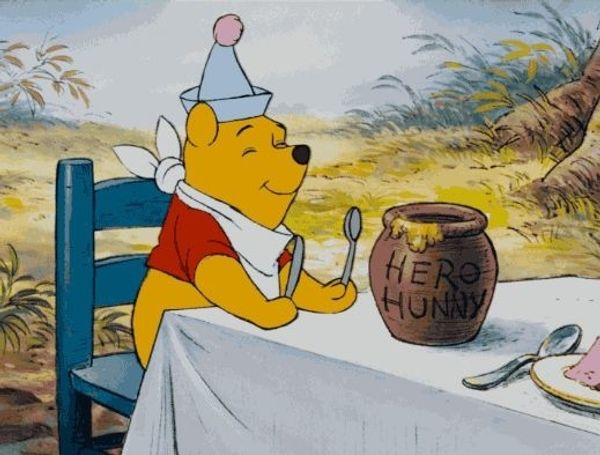 Pooh and jar of honey