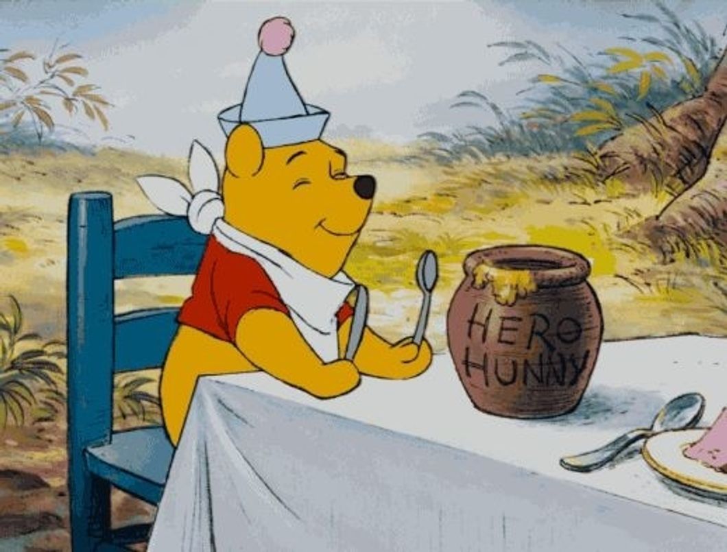 Pooh and jar of honey