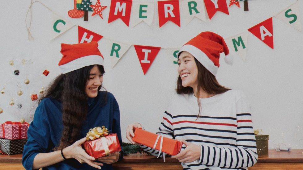 Presents under a tree