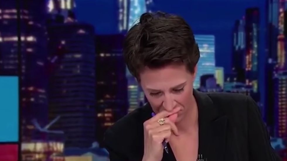 rachel maddow cries on air