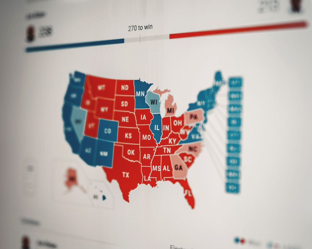 red and blue election map
