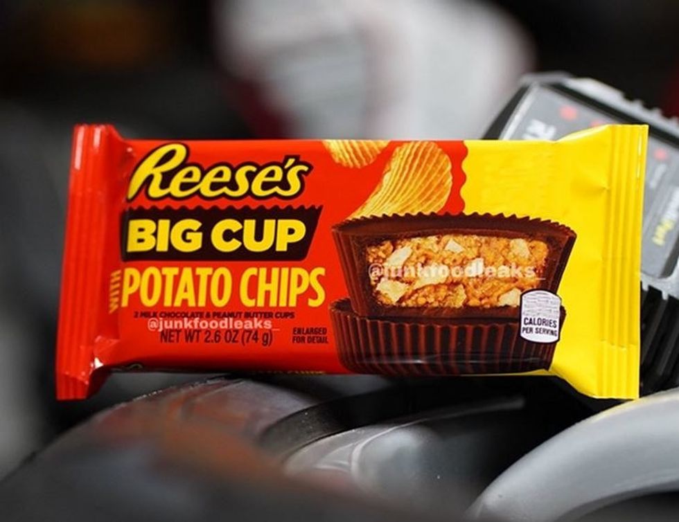Reese's Big Cup with potato chips