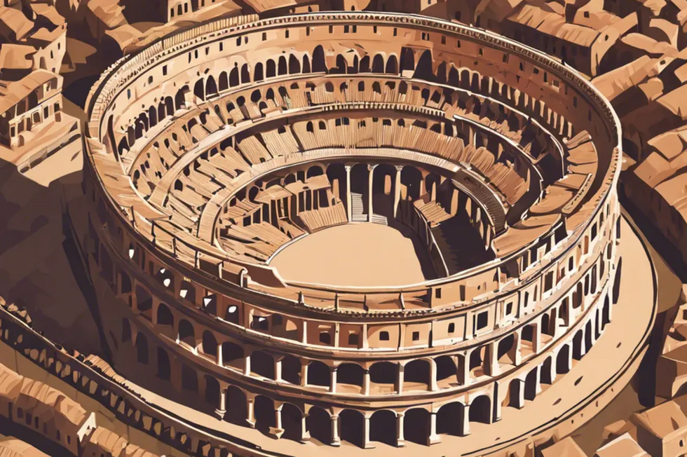 roman empire colosseum illustration