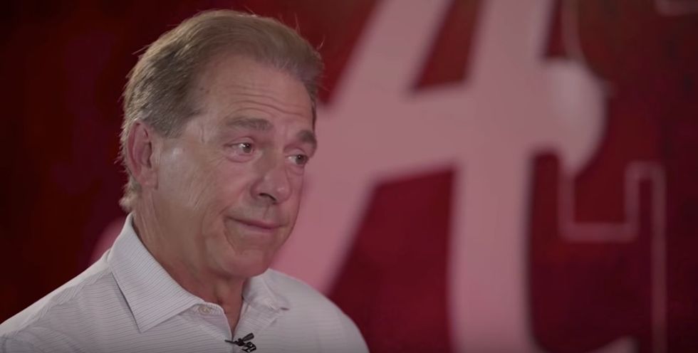 Saban on Interview with Atlanta Falcons