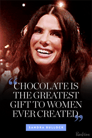 Sandra bullock chocolate GIF