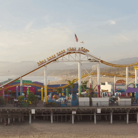 Santa Monica Pier roller coasters