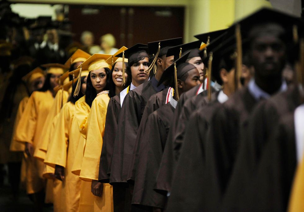 Senior at graduation