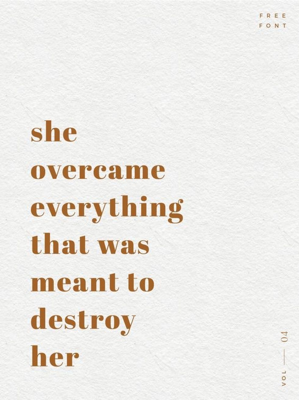 She overcame