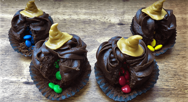 sorting hat cupcakes
