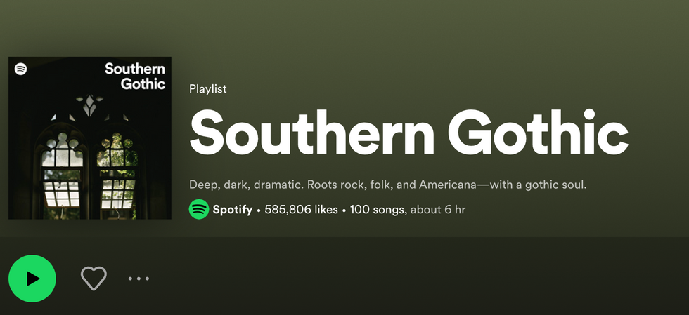Southern Gothic Spotify Autumn Playlist