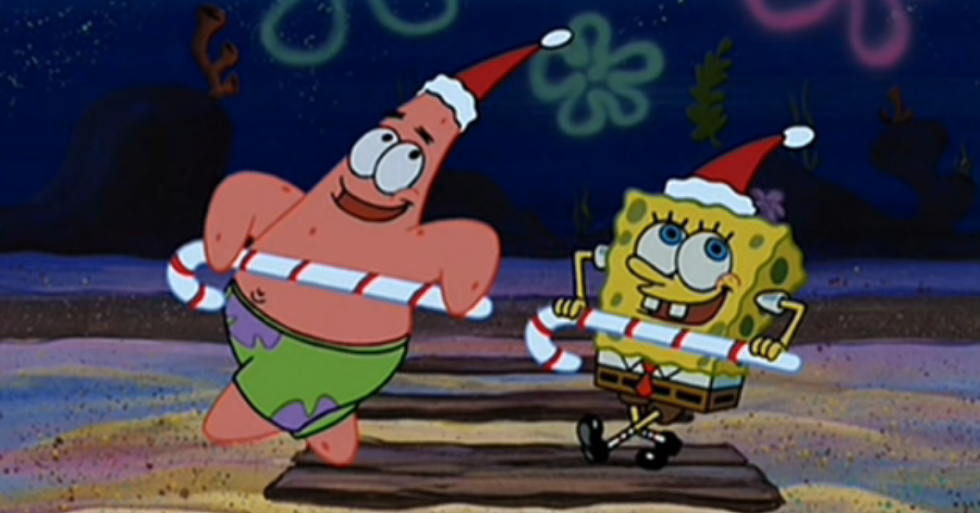 spongebob and patrick in spongebob squarepants christmas episode