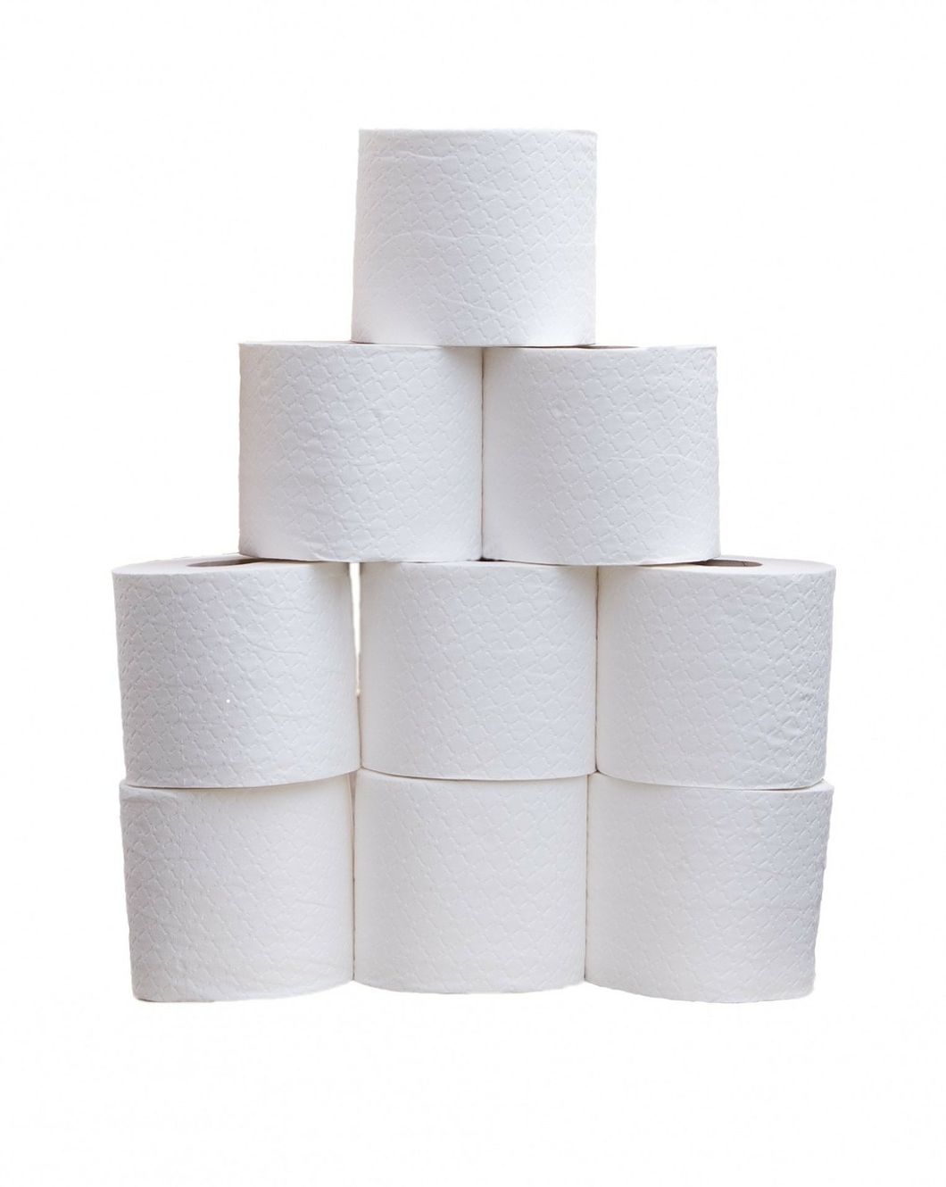 Stacked toilet paper