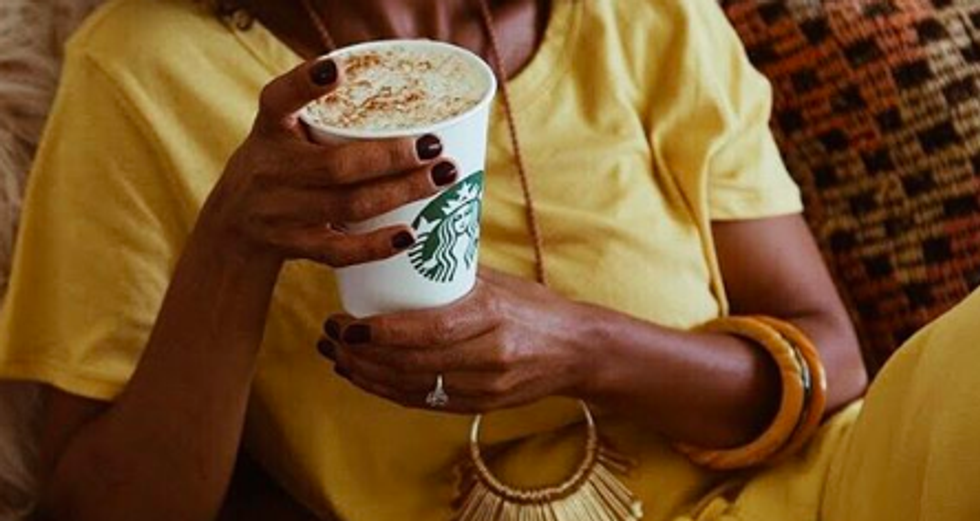 Starbucks disposable coffee cup