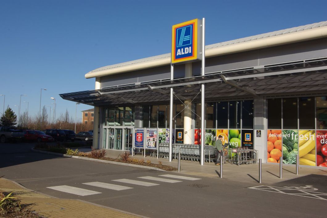 Street view of an Aldi store