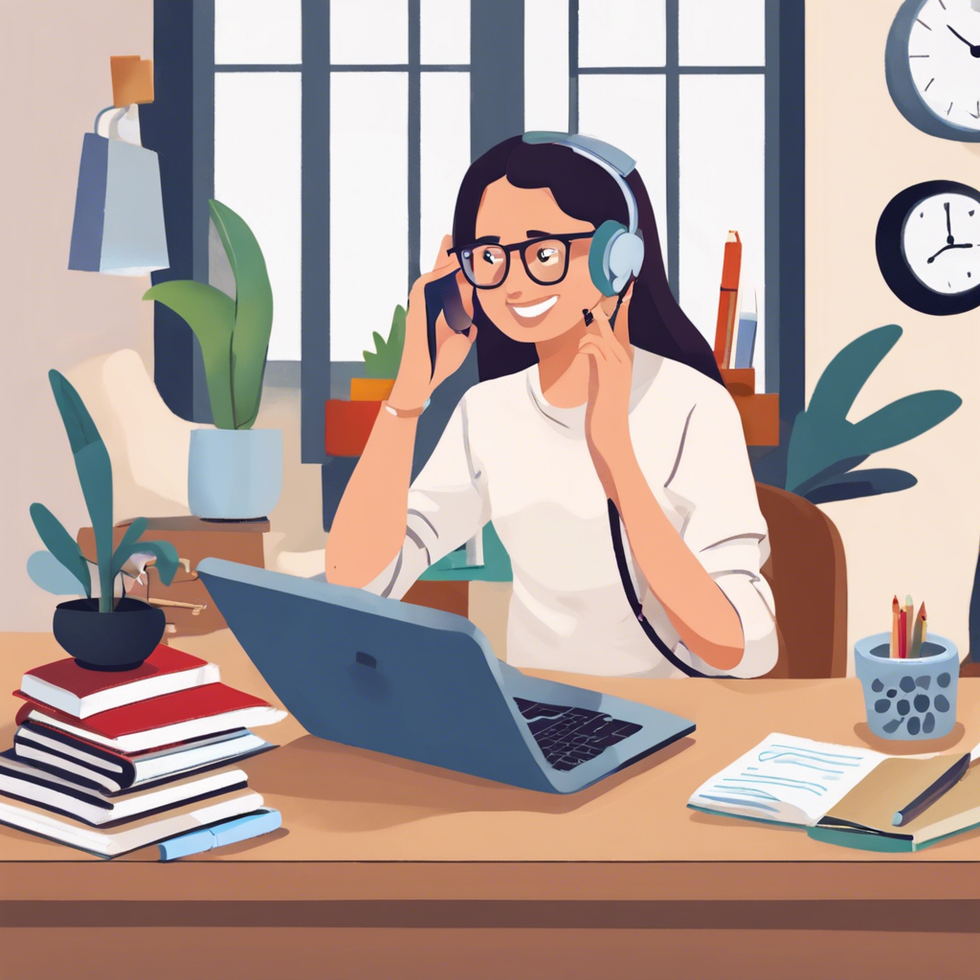 student calling their friend to help with studying