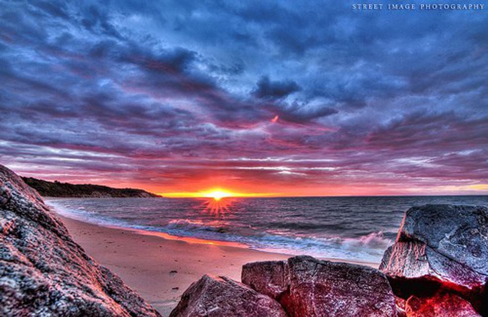 Sunken Meadow State Park stunning sunset in Long Island