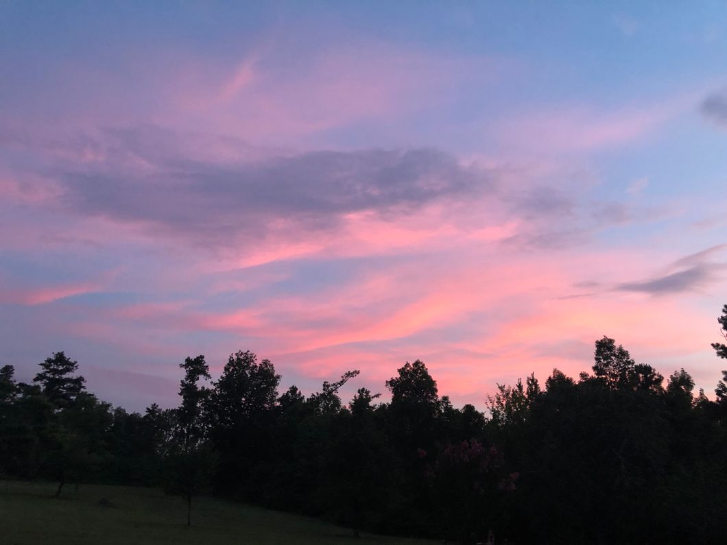 Sunset from my front yard on Pine Mountain in Remlap, AL.