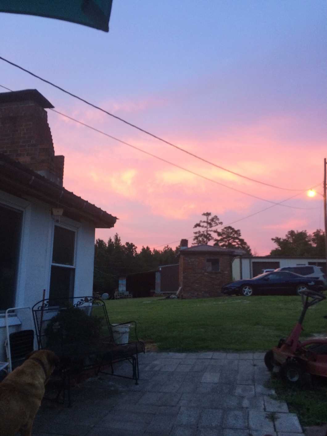 Sunset in my front yard.