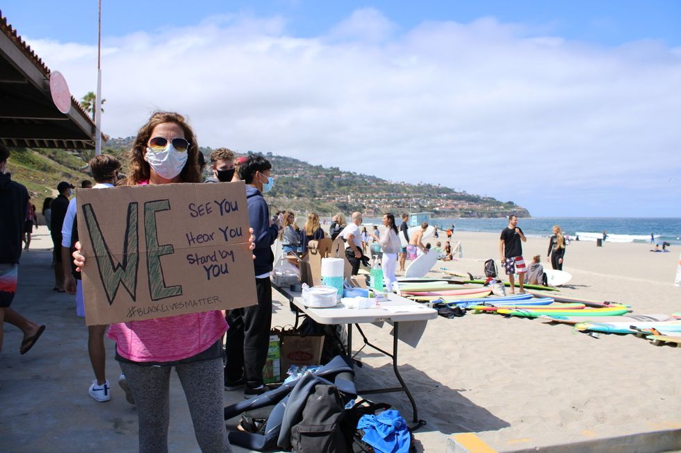 Southern California Students Organized A "Paddle Out" In Remembrance Of George Floyd