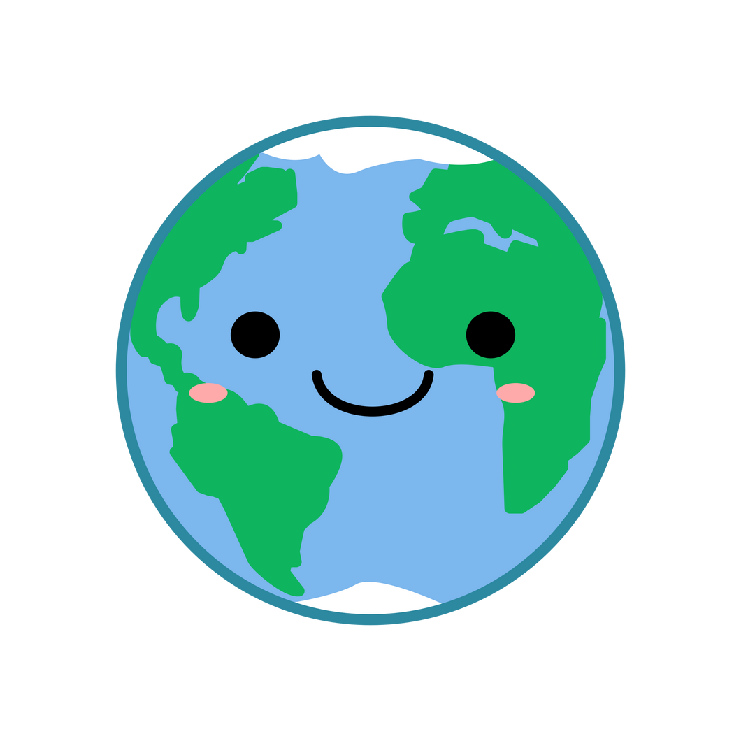 the earth smiling