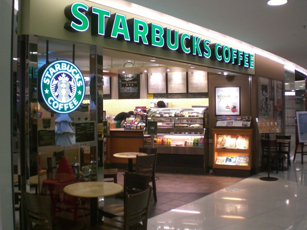 The outside of a Starbucks