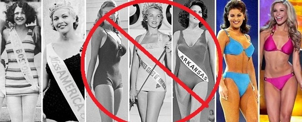 The types of swimsuits worn over the course of the Miss America competition.