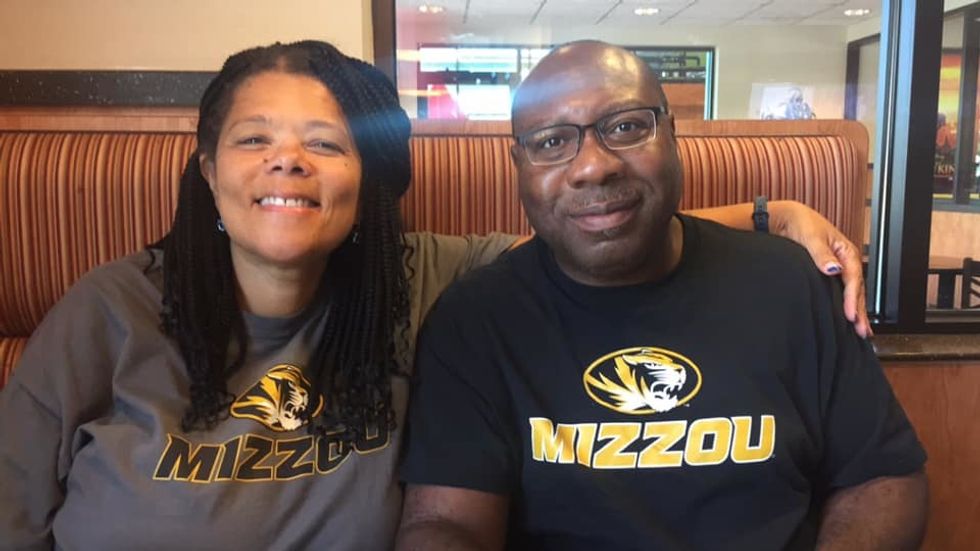 This is a picture of my parents, Kelvin and Denise.