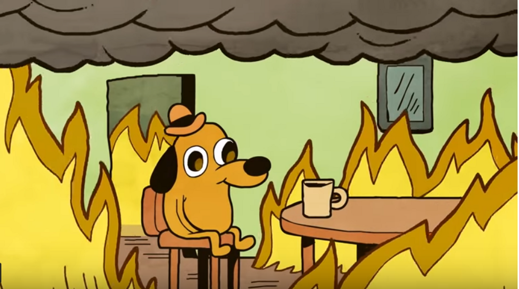"This is fine" comic