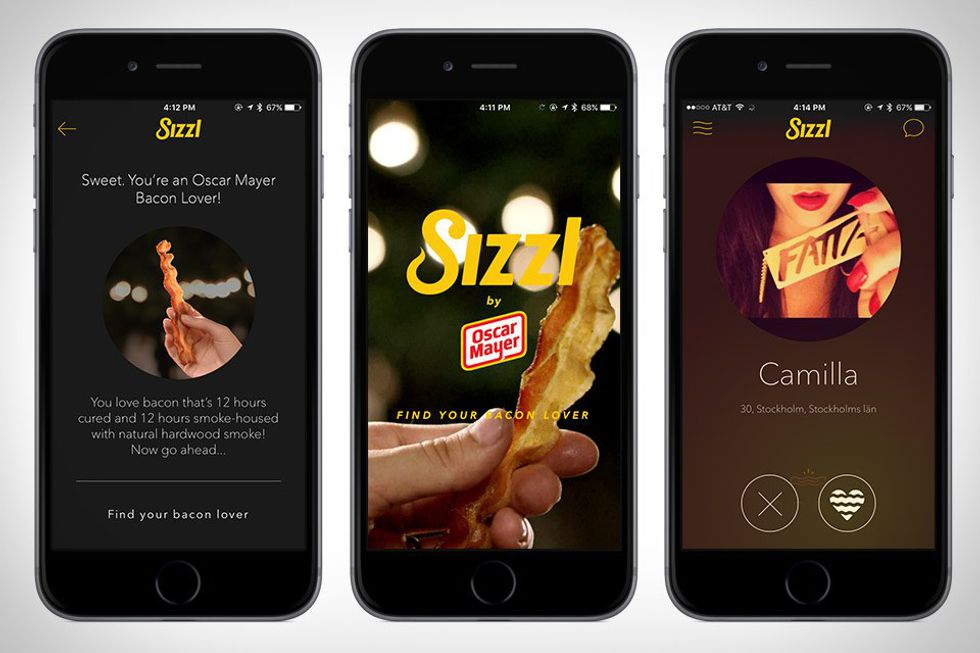 three iphones showing images of the new dating