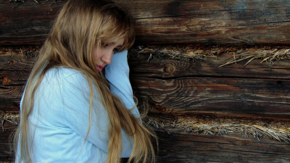 tired college student