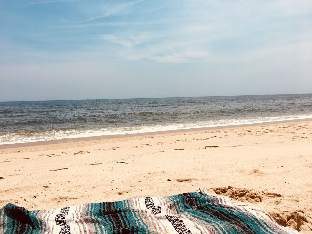 towel on the beach