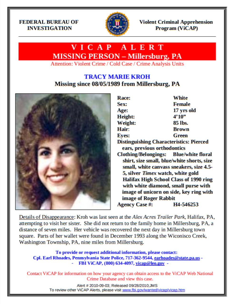 Tracy Marie Kroh: Missing Person