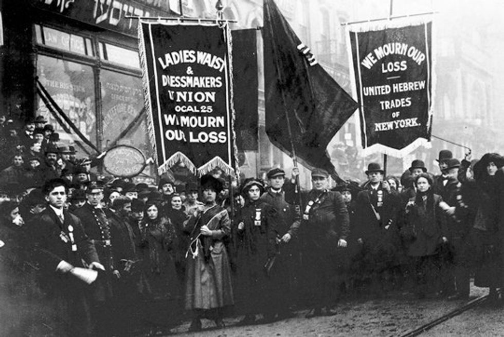 traignle shirtwaist fire protest