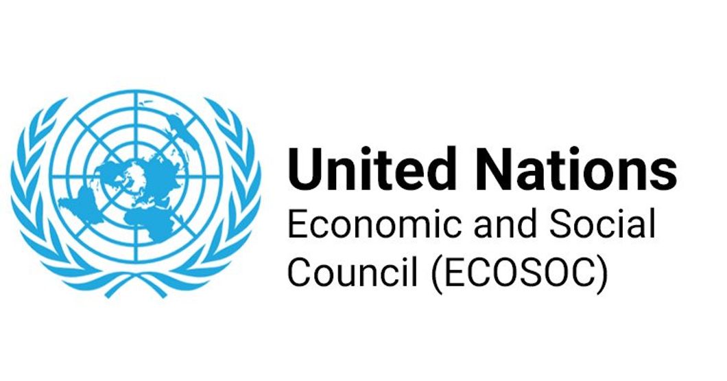 United Nations logo in Blue on a white backround