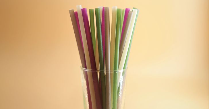 Unwrapped color straws