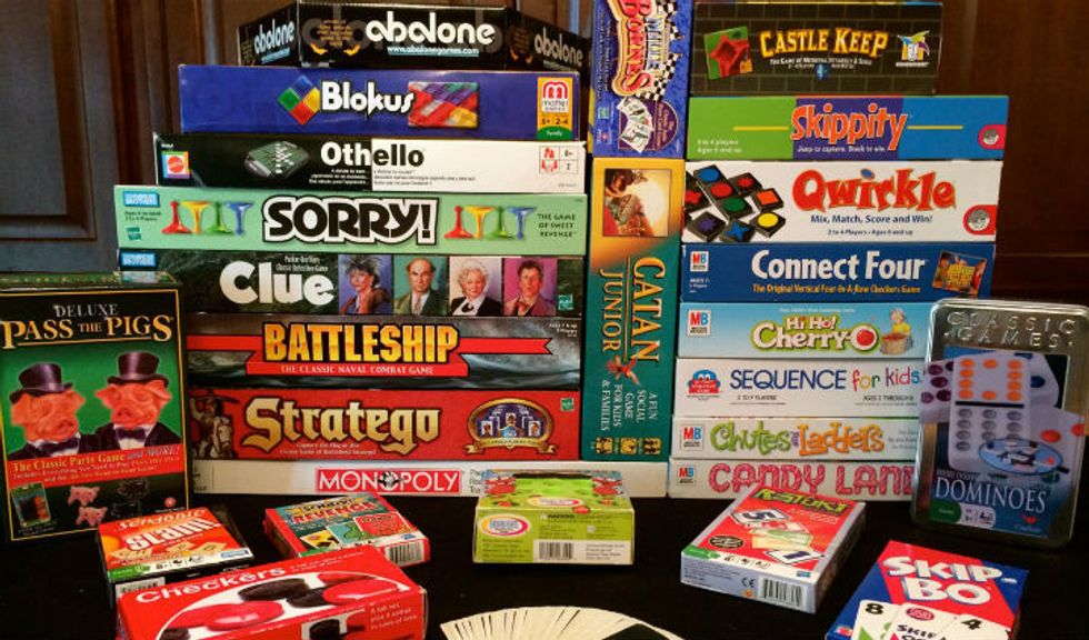 Variety of board games 